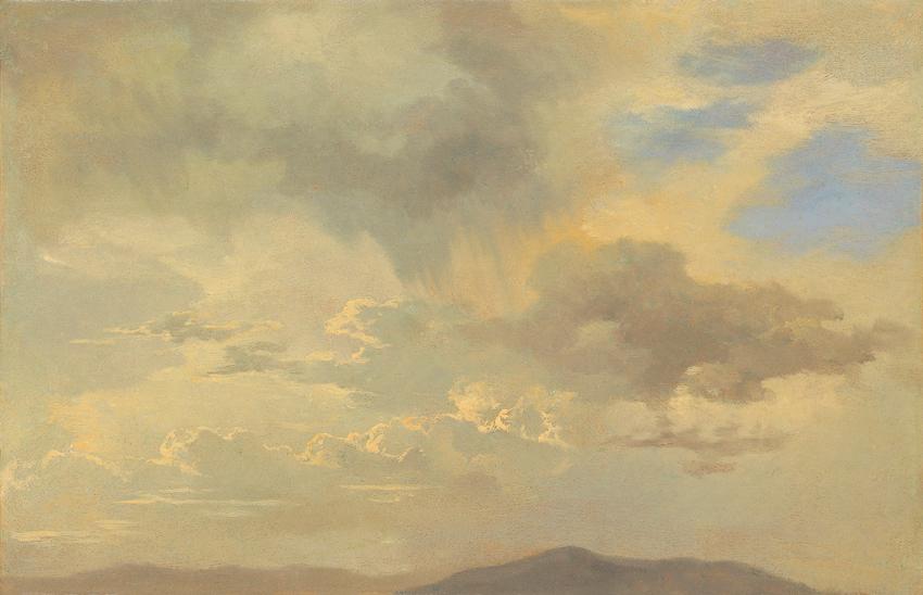 Adalbert Stifter, Wolkenstudie, um 1840, Öl auf Papier, 21,5 x 32 cm, Belvedere, Wien, Inv.-Nr.…