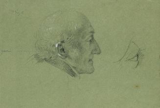 Johann Peter Krafft, Porträtstudie zur "Heimkehr des Landwehrmannes" (1820), vor 1820, Bleistif…