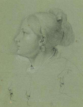 Johann Peter Krafft, Kopf eines Mädchens (Studie zur "Heimkehr des Landwehrmannes", 1817), vor …