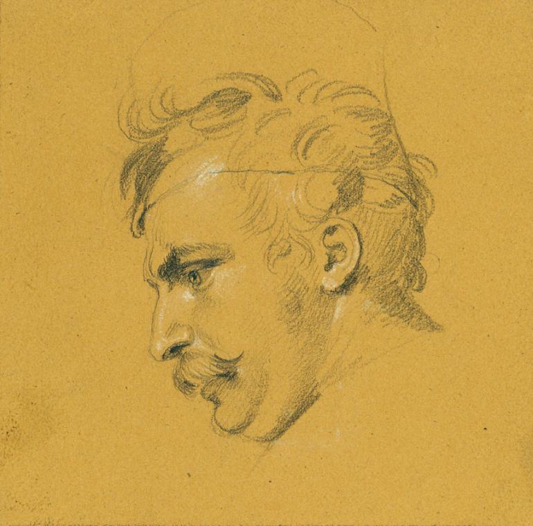 Porträtstudie zum "Ausfall Nikolaus Zrinys vor der Festung Szigeth"