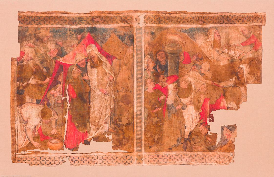 Thomas von Villach, Fastentuch-Fragment, um 1470/1480, Malerei auf Leinwand, Originale Leinwand…