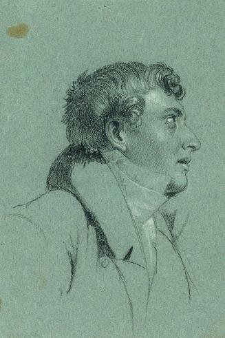 Johann Peter Krafft, Kopfstudie zu "Rückkehr des Kaisers Franz aus Pressburg", vor 1828, Kohle,…