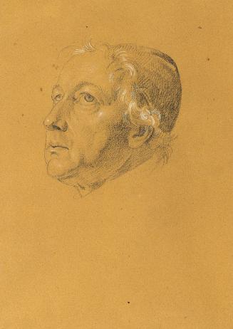 Johann Peter Krafft, Studie zu "Manfred in der Sterbestunde", vor 1825, Bleistift, weiß gehöht,…