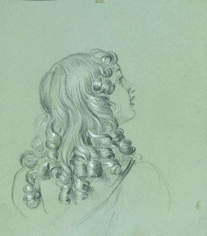 Johann Peter Krafft, Weibliche Studie zum "Einzug nach dem Pariser Frieden", vor 1828, Bleistif…