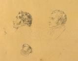 Johann Peter Krafft, Studie zum "Einzug nach dem Pariser Frieden", Bleistift auf Papier, weiß g…