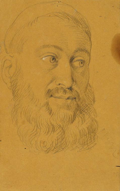 Porträtstudie zu Rudolf von Habsburg und der Priester