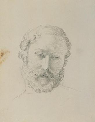 Johann Peter Krafft, Studie zu "Rüdiger und Angelika", um 1842, Bleistift auf Papier, 13,5 x 11…