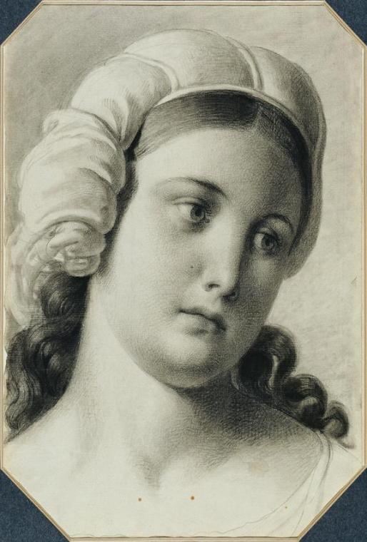 Johann Peter Krafft, Tochter Julie (?), Kreide auf Papier, 39 x 28 cm, Belvedere, Wien, Inv.-Nr…
