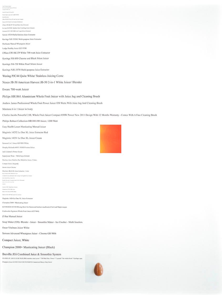 Lisa Holzer, Kinder Egg passing under poem, 2012, Pigmentdruck auf Baumwollpapier, 88 × 68 cm, …