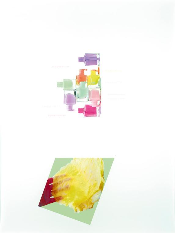 Lisa Holzer, Omelette passing under dripping nail polish, 2013, Pigmentdruck auf Baumwollpapier…