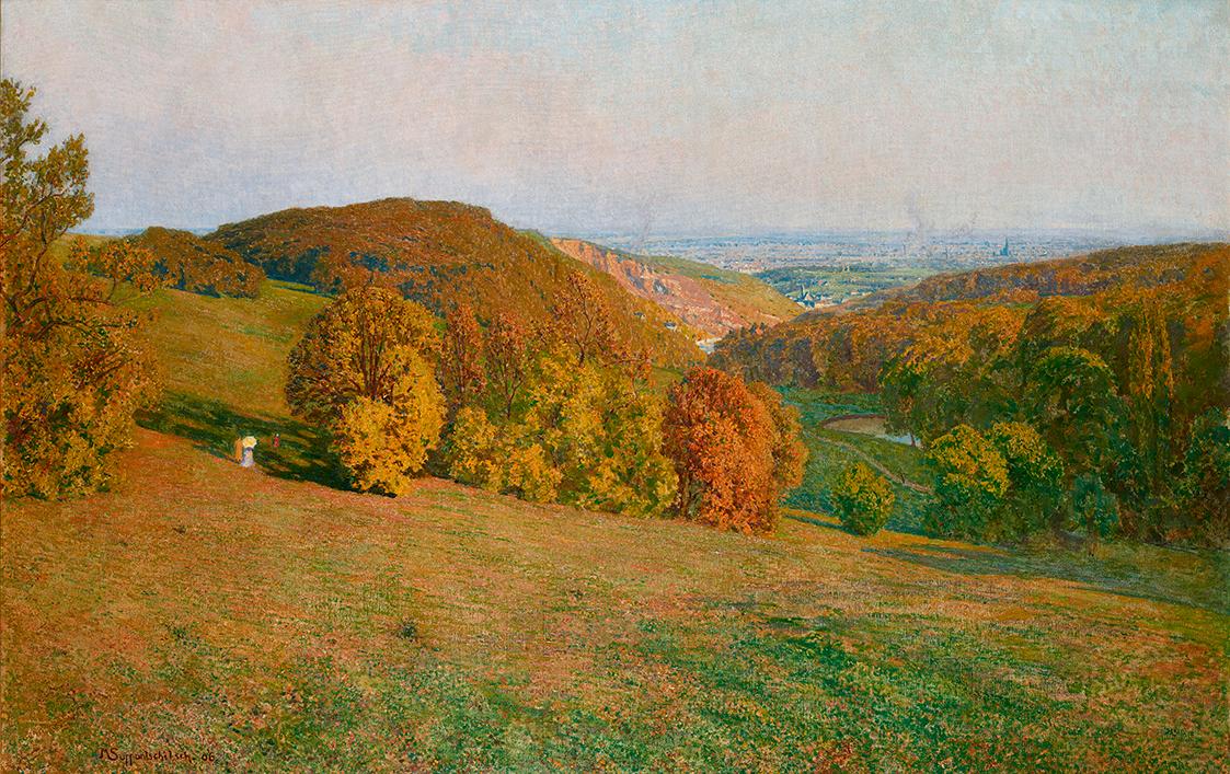 Maximilian Suppantschitsch, Wien vom Kobenzl aus, 1906, Öl auf Leinwand, 91 x 141 cm, Belvedere ...