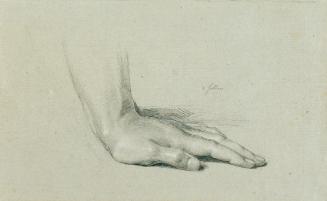 Johann Peter Krafft, Handstudie zu "Arindal und Daura", um 1820/1855, Bleistift auf Papier, 17 …