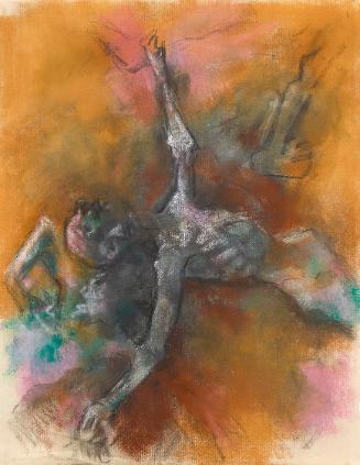 Gerhart Frankl, Leichen in gelber Sandgrube, 1962, Kohle, Pastell und Gouache auf Papier, 40,3 …