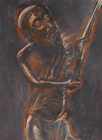 Gerhart Frankl, Adam von Hildesheim III, 1962, Kohle, Pastell und Gouache auf Papier, 64,5 × 48…