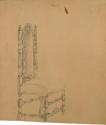 Johann Peter Krafft, Studie einer Sessellehne, Bleistift auf Papier, weiß gehöht, 26,7 x 23 cm,…