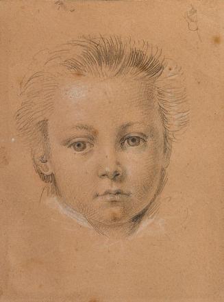 Johann Peter Krafft, Kopfstudie eines Knaben, Bleistift auf Papier, 14,5 x 10,8 cm, Belvedere, …