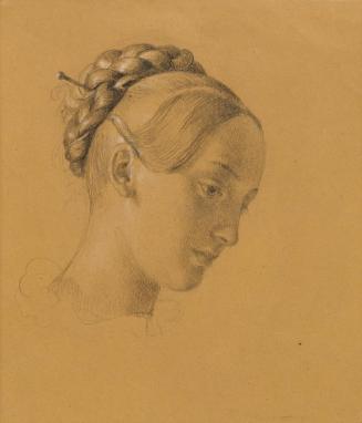 Johann Peter Krafft, Julie Krafft (Studie zu "Hermann und Dorothea im Weinberg"), vor 1840, Ble…