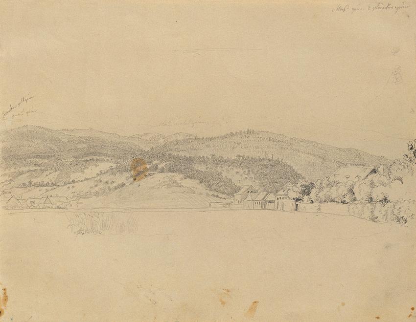 Johann Peter Krafft, Landschaft bei Baden (Studie zu "Kaiser Franz folgt dem Sarg eines Armen")…