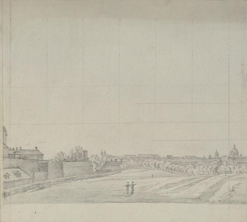Johann Peter Krafft, Blick von Wien nach Süden, Bleistift auf Papier, 26,5 x 29 cm, Belvedere, …