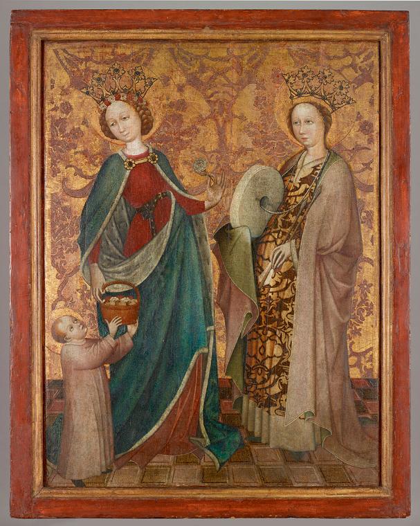 Thomas von Villach, Heilige Dorothea und Christina, um 1490/1495, Malerei auf Holz, 107 × 83 cm ...