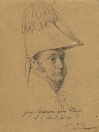 Johann Peter Krafft, Studie zu "Erzherzog Karl mit seinem Stab in der Schlacht bei Aspern" (Gra…