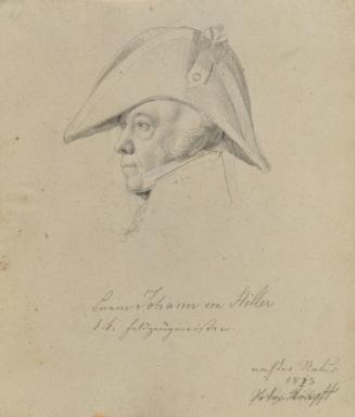 Johann Peter Krafft, Studie zu "Erzherzog Karl mit seinem Stab in der Schlacht bei Aspern" (Bar…