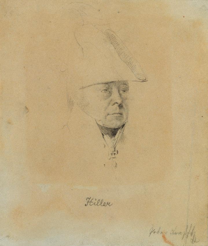 Johann Peter Krafft, Studie zu "Erzherzog Karl mit seinem Stab in der Schlacht bei Aspern" (Hil…