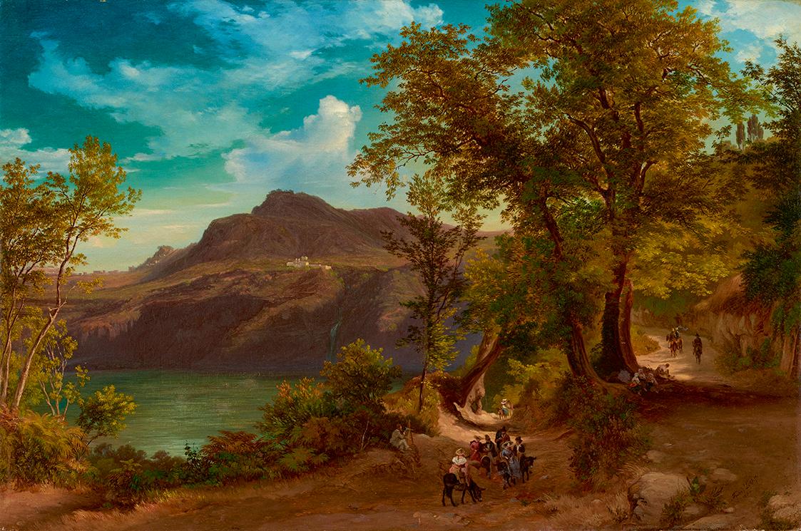 Friedrich Loos, Monte Cavo bei Albano, 1854, Öl auf Leinwand, 43,5 x 65,5 cm, Belvedere, Wien, …