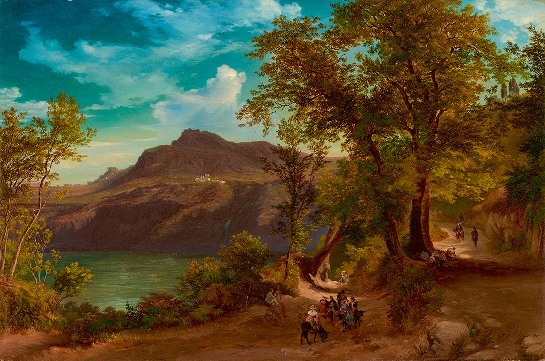 Friedrich Loos, Monte Cavo bei Albano, 1854, Öl auf Leinwand, 43,5 x 65,5 cm, Belvedere, Wien,  ...