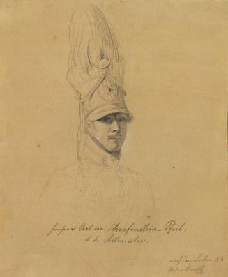 Johann Peter Krafft, Karl Freiherr von Scharfenstein-Pfeil (Detailstudie zu "Siegesmeldung des …