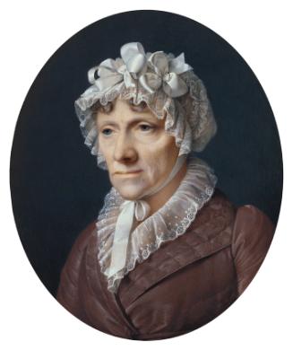 Johann Peter Krafft, Anna Katherina Magdalena Krafft, geb. Donné, 1812, Deckfarben, Hochoval: 2…