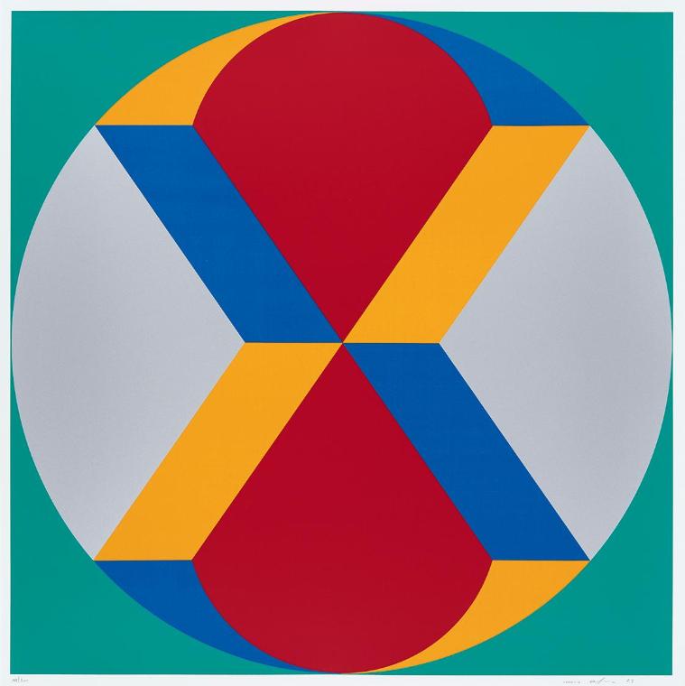 Marc Adrian, Poèmes Inventionistes II, 1973, Serigrafie auf Papier, 60 × 60 cm, Schenkung Samml…