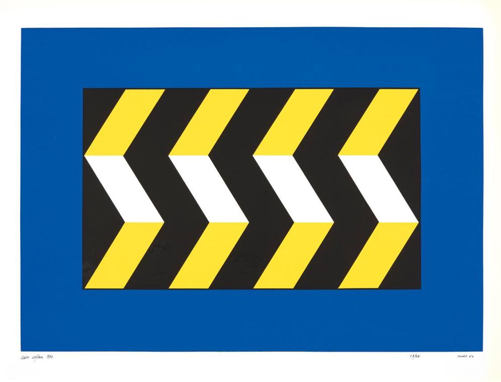 Marc Adrian, Ohne Titel (Sprungperspektive), 1972, Serigrafie auf Papier, 50 × 65 cm, Schenkung…