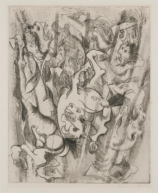 Emil Filla, Phaethons Sturz, 1937, Druck, 41 × 32,7 cm, Dauerleihgabe Sammlung Rotter, Belveder…