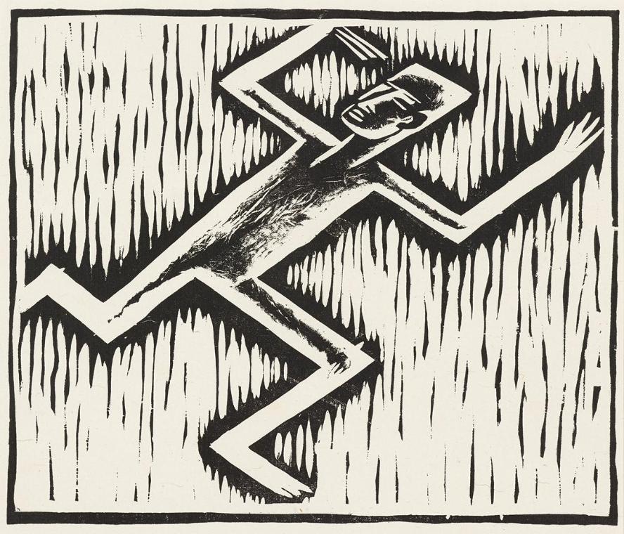 Otakar Kubín, Menschliches Elend, 1914, 18 × 21 cm, Dauerleihgabe Sammlung Rotter, Belvedere, W…
