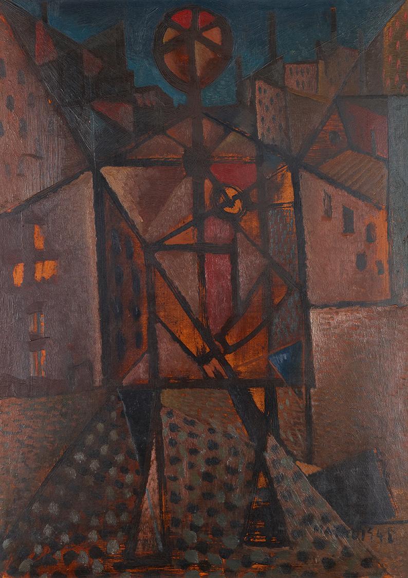 Bohumír Matal, Wanderer, 1948, Öl, 79 × 69 cm, Dauerleihgabe Sammlung Rotter, Belvedere, Wien, …