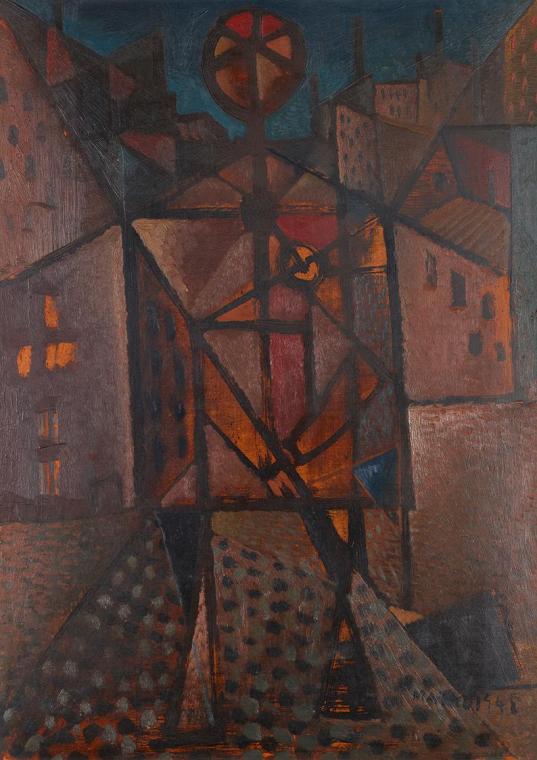 Bohumír Matal, Wanderer, 1948, Öl, 79 × 69 cm, Dauerleihgabe Sammlung Rotter, Belvedere, Wien, …