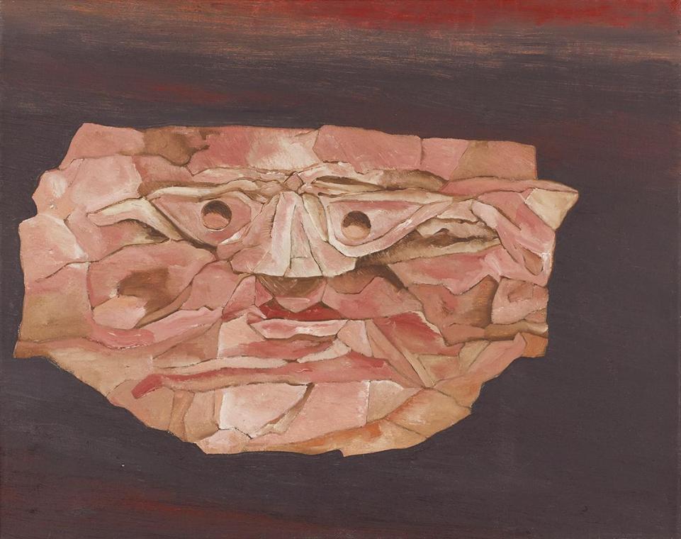 Jindřich Štyrský, Maldoror, 1941, Öl auf Leinwand, Rahmenmaße: 57,5 × 67,5 × 4 cm, Dauerleihgab…