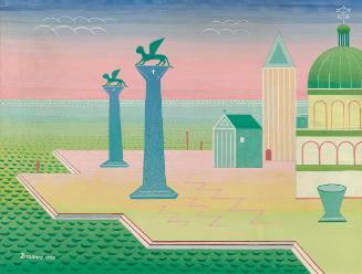 Jan Zrzavý, Piazza San Marco, Venedig, 1929, Öl, Dauerleihgabe Sammlung Rotter, Belvedere, Wien…