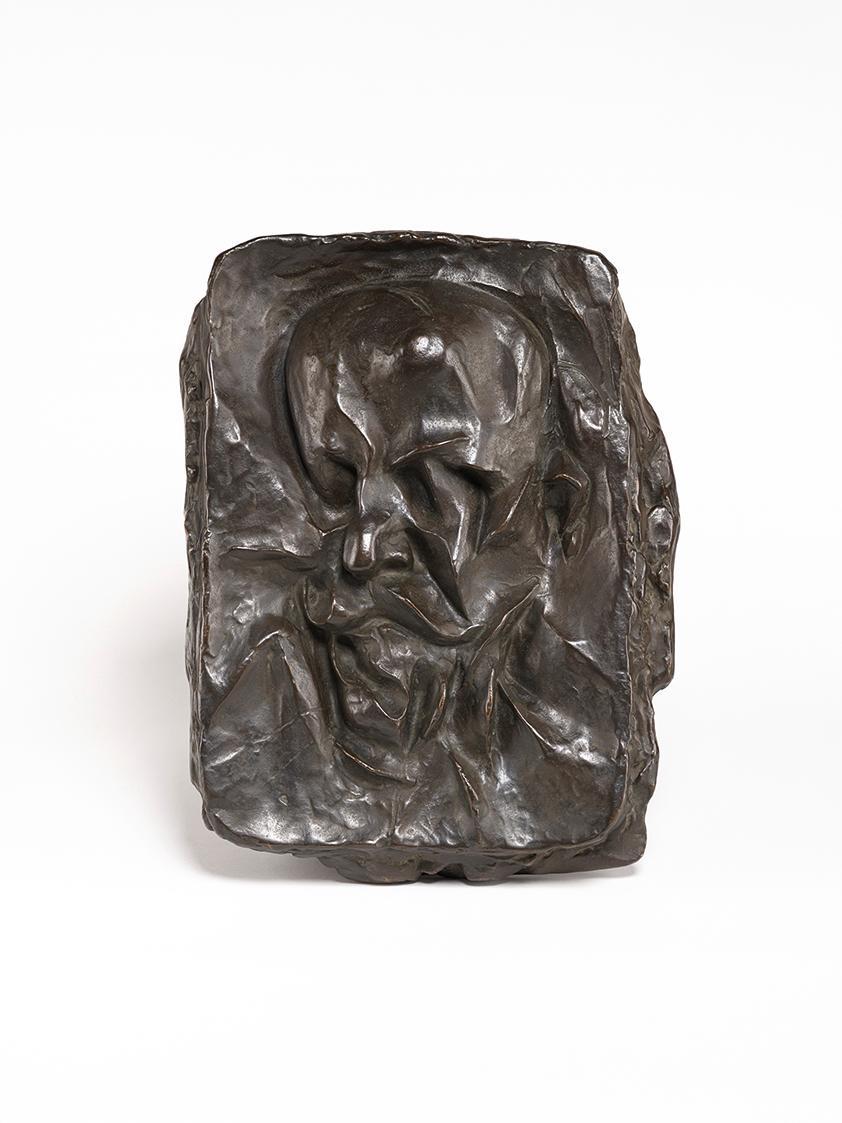 Otto Gutfreund, Porträt des Vaters III, 1912, Bronze, 42 × 33 × 8 cm, Dauerleihgabe Sammlung Ro…