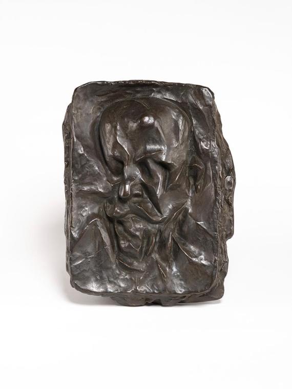 Otto Gutfreund, Porträt des Vaters III, 1912, Bronze, 42 × 33 × 8 cm, Dauerleihgabe Sammlung Ro…