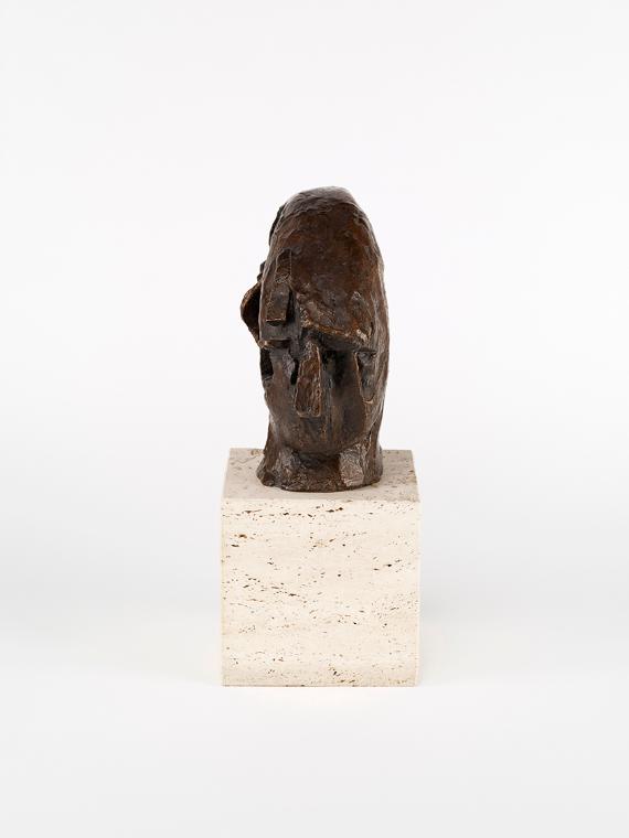 Vincenc Makovský, Kopf II, 1929, Bronze, 24 × 23 × 12 cm, Dauerleihgabe Sammlung Rotter, Belved…