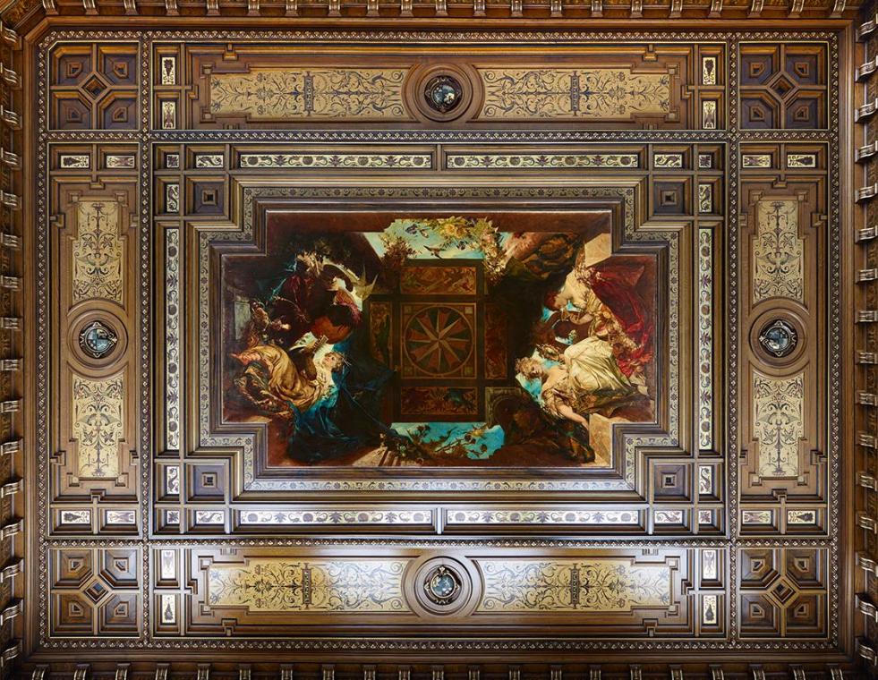 Hans Makart, Die vier Weltteile, um 1870/1871, Öl auf Leinwand, 490 x 285 cm, Belvedere, Wien, …