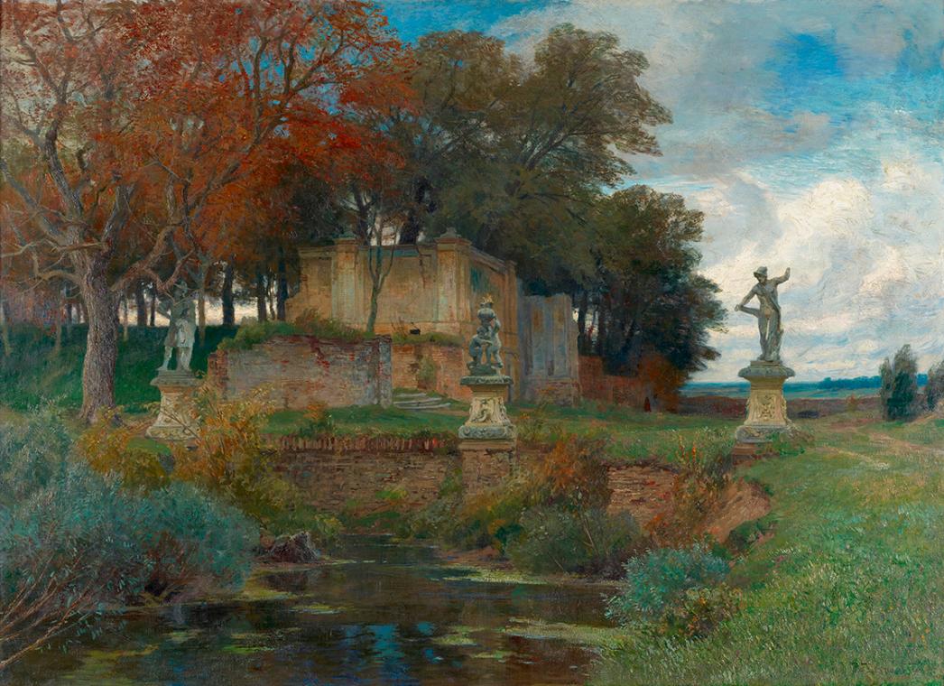 Hugo Darnaut, Versunkene Pracht, 1900, Öl auf Leinwand, 115 x 158 cm, Belvedere, Wien, Inv.-Nr.…