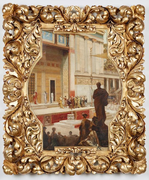 Franz von Matsch, Das Dionysos-Theater in Athen, um 1886, Öl auf Leinwand, 100 × 80 cm, Rahmenm…