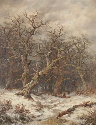 Remigius Adrianus van Haanen, Winterlandschaft (Winterwald), 1883, Öl auf Leinwand, 88 x 68 cm,…