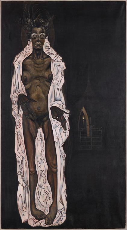 Franz Alois Jungnickl, Vision, 1920, Öl auf Leinwand, 200 × 110 cm, Belvedere, Wien, Inv.-Nr. 1…