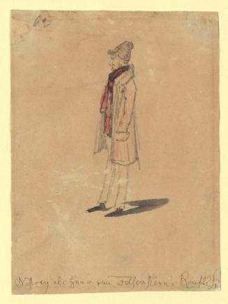 Johann Matthias Ranftl, Johann Nestroy in der Rolle des Blasius Rohr, verkleidet als Herr von F…