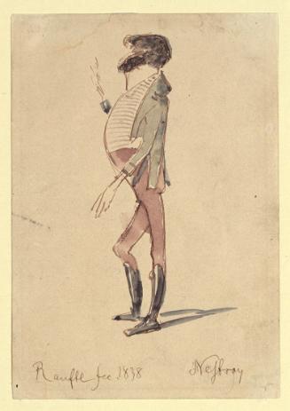 Johann Matthias Ranftl, Johann Nestroy als Amtsschreiber Nigowitz in der Posse "Das Gut Waldegg…