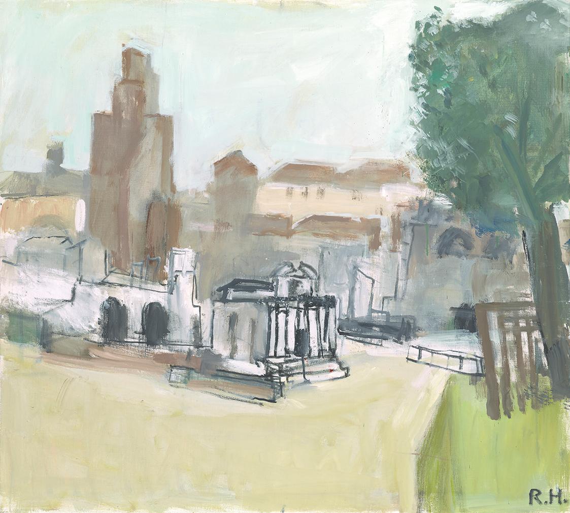Rudolf Hradil, Torre delle Milizie, 2007, Öl auf Leinwand, 90 × 100 cm, Belvedere, Wien, Inv.-N…